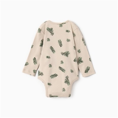 Боди детское «Крошка Я. Еловые веточки», рост 62-68 см
