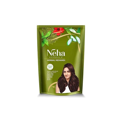 Neha Herbals Hair Mehandi 140g / Краска для Волос Темно-Каштановый 140г 140г.