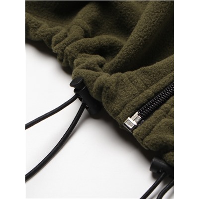 Толстовка флисовая для девочки MINAKU: Fleece Soft, хаки, рост 146 см