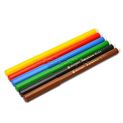 Фломастеры 06 цветов "Centropen Rainbow Kids" с трехгранным держателем (смываемые) в пластиковом пакете