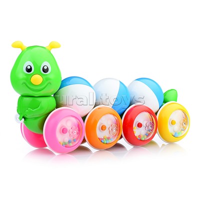 Каталка "Гусеница" с шариками