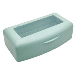 Nail Art Бокс для стерилизации и дезинфекции инструментов с прозрачной крышкой, бирюзовый 22703