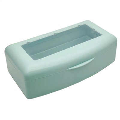 Nail Art Бокс для стерилизации и дезинфекции инструментов с прозрачной крышкой, бирюзовый 22703