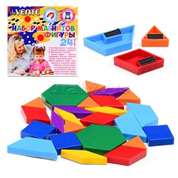 Набор магнитов "Магнитные фигуры" пластиковых, цвета ассорти