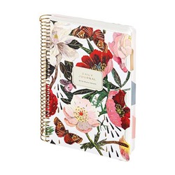 Записная книжка на спирали А5 200л c разделителями "FLORA.ПИОНЫ" 3-820/05 Bruno Visconti