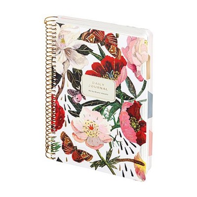 Записная книжка на спирали А5 200л c разделителями "FLORA.ПИОНЫ" 3-820/05 Bruno Visconti