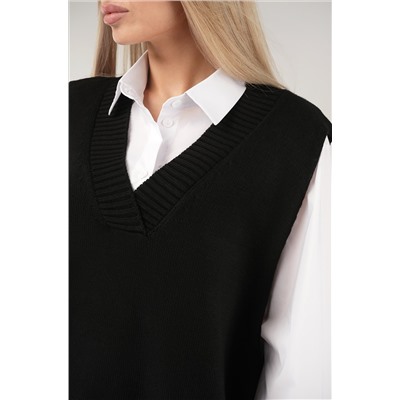 Женский вязаный жилет оверсайз Happyfox