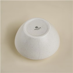 Сахарница SL Home «Волна в камне», 300 мл, 9.5×10.5 см, фарфор, белая