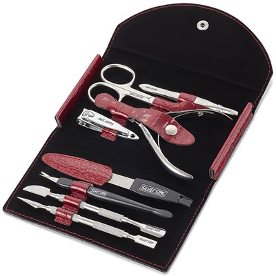 Silver Star Маникюрный набор «МН 08-2» Красный кошелек на кнопке 8 предметов