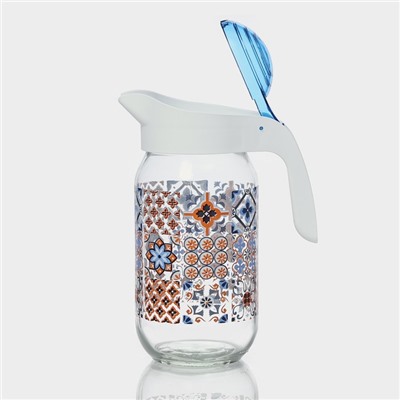 Кувшин для воды стеклянный «Мозаика», 1 л, 9×20 см