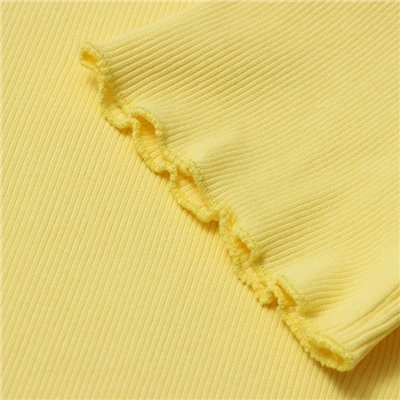 Футболка для девочки однотонная MINAKU: Basic line, жёлтая, рост 146 см