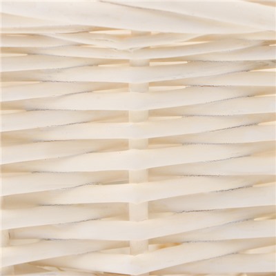 Корзина плетёная для хранения «Косичка», с ручкой, белая, набор 3 шт.