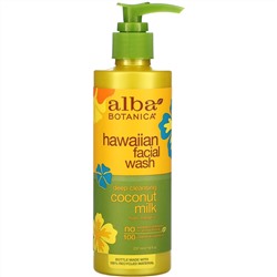 Alba Botanica, гавайское средство для умывания, с кокосовым молоком для глубокого очищения, 237 мл (8 жидк. унций)