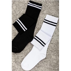 Гольфы Графика женские (Белый_черный)