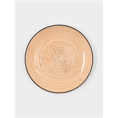 Набор тарелок Доляна Nature, 4 шт., d=19 см, керамика, оранжевые