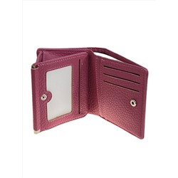 Женский кошелёк  из натуральной кожи, цвет малиновый
