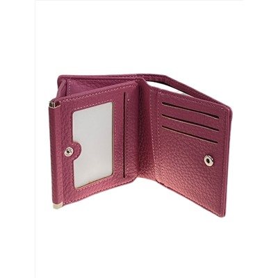 Женский кошелёк  из натуральной кожи, цвет малиновый