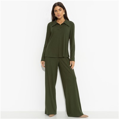 Брючный костюм из трикотажа-лапша, Зайти красиво