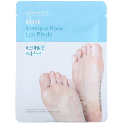 The Face Shop, Маска для ног Smile, 2 одноразовые маски для ног