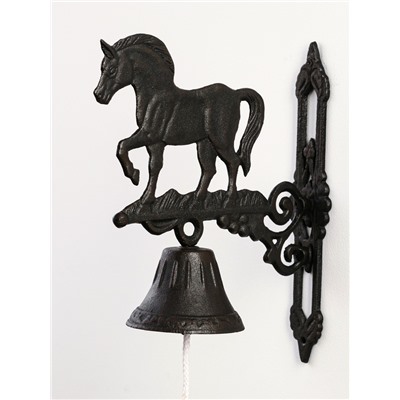 Колокол настенный декоративный «Конь», чугун, 23×11×32 см