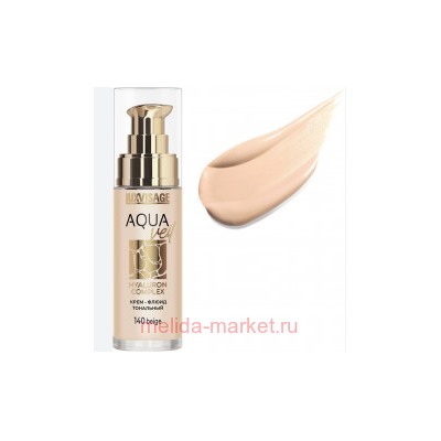 LUXVISAGE Крем-флюид тональный Aqua Veil Hyaluron Complex тон 140 beige