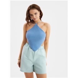 Топ вязаный женский MIST, размер onesize, голубой