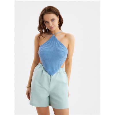 Топ вязаный женский MIST, размер onesize, голубой