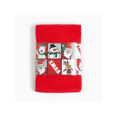 Набор махровых полотенец «Этель» Xmas, 30×30 см - 3 шт., хлопок 100%