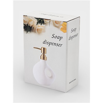 Дозатор для жидкого мыла Modern Gold, белый