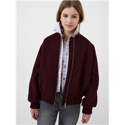 Куртка текстильная для девочек (бомбер)