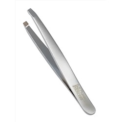 Mertz Пинцет косметический для коррекции бровей скошенный / 224-D, серебристый, 7,3 см 2715