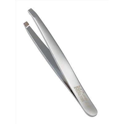 Mertz Пинцет косметический для коррекции бровей скошенный / 224-D, серебристый, 7,3 см 2715