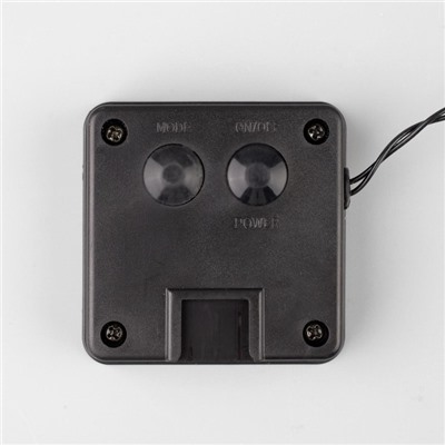 УЦЕНКА Гирлянда «Нить» 4.5 м с насадками «Ёжики», IP44, тёмная нить, 30 LED, свечение синие/фиолетовое/розовое, 2 режима, солнечная батарея