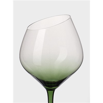 Бокал для вина Magistro «Иллюзия», 540 мл, 10×24 см, стекло, зелёный