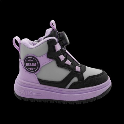 Кроссовки зимние на меху В7187-39 фиолетовые