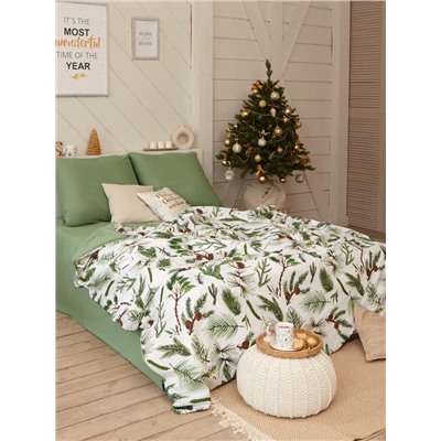 Постельное бельё евро «Этель. Еловые ветви», бязь