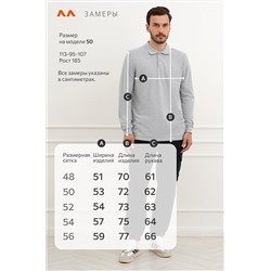 Мужской базовый лонгслив-поло Happyfox