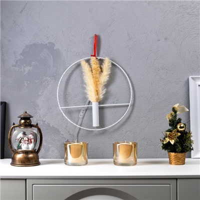 Светодиодная фигура «Осенний декор» 30 см, металл, от батареек ААх3, свечение тёплое белое