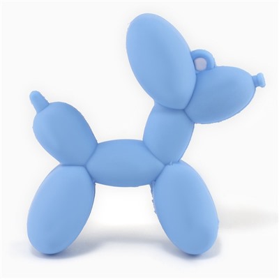 Алмазная мозаика на брелоке "Собачка" светло-голубой