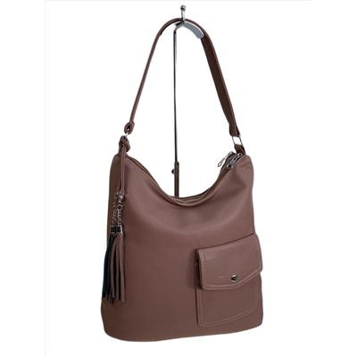 Женская сумка из искусственной кожи, цвет бежево-розовый