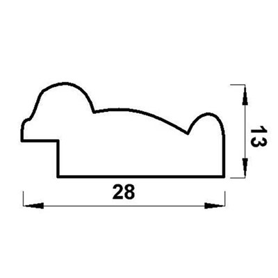 Рама для картин (зеркал) 30×40×2.8 см, пластиковая, Calligrata 6448, вишня с золотом