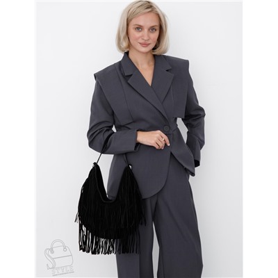 Сумка женская кожаная 5812P black Polina&Eiterou  в Новосибирске