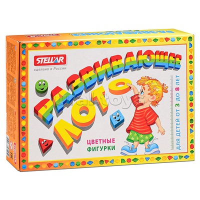Лото развивающее (цветные фигурки)
