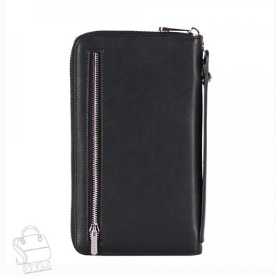 Клатч мужской кожаный 20930 black Pratero