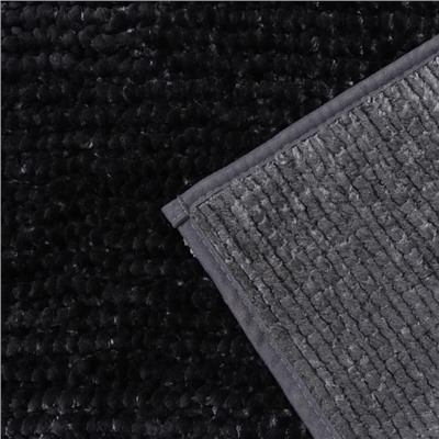 Коврик для дома LaDо́m, букли, плотность 1400 г, 50×80 см, графитовый
