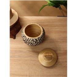 Банка для сыпучих продуктов, 13×13×11 см, бамбук