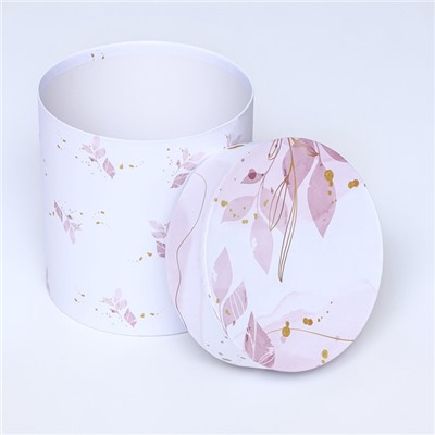 Набор круглых подарочных коробок 5 в 1 «Нежный образ», 20×20 -14×14 см