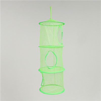 Корзина подвесная для игрушек, 3 секции, 27×27×70 см, МИКС