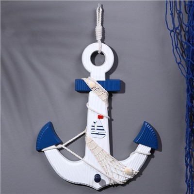 Настенный крючок декоративный «Якорь», дерево, 39×32 см