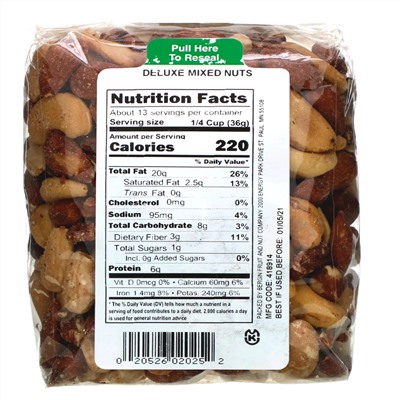 Bergin Fruit and Nut Company, Смесь орехов класса люкс, 454 г (16 унций)
